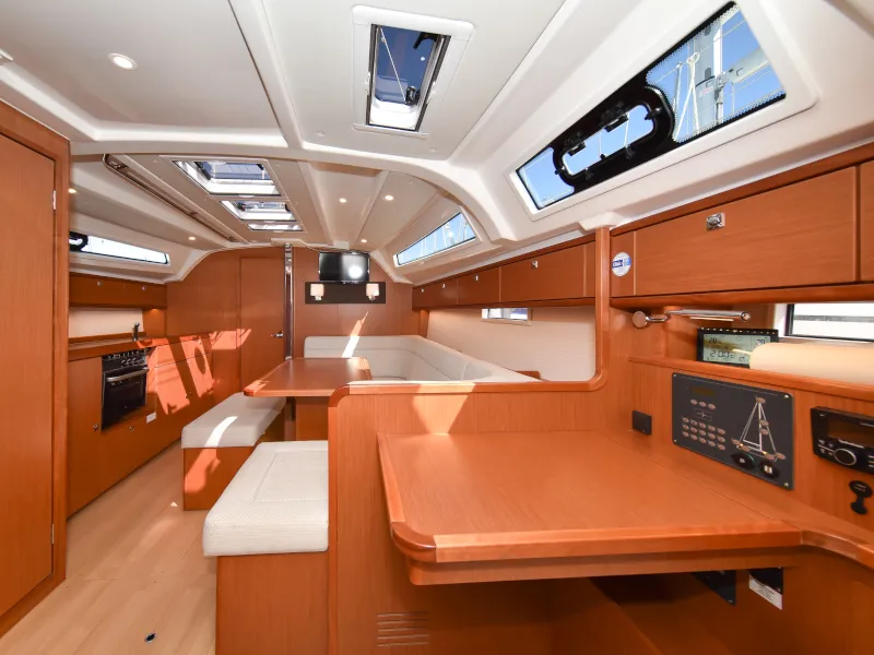 Salon of Nixie, a Bavaria Cruiser 41 sailboat at Zadar, Croatia