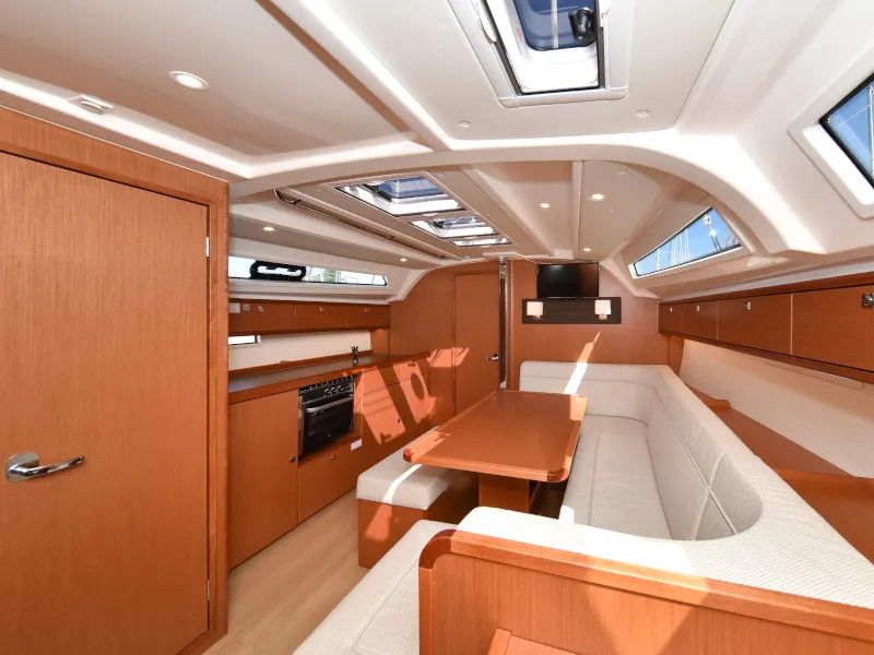 Salon of Nixie, a Bavaria Cruiser 41 sailboat at Zadar, Croatia