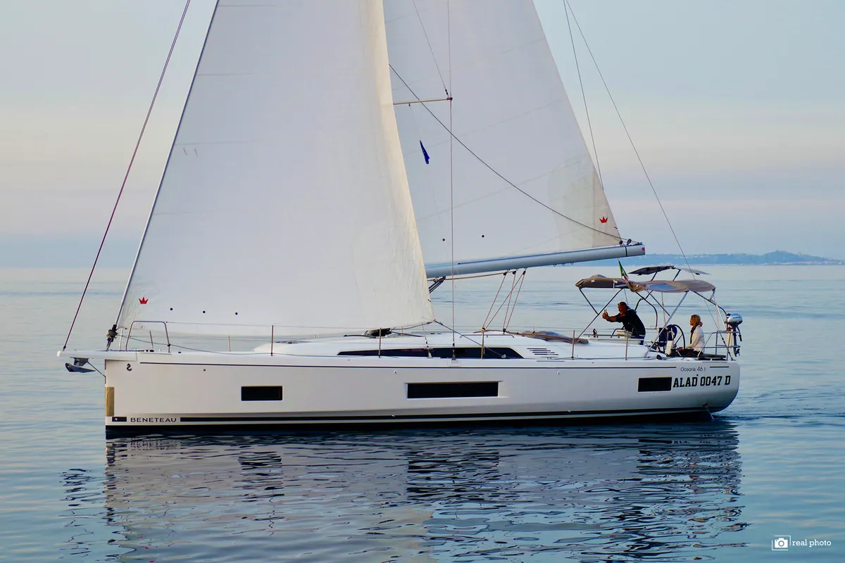 Exterior view of Arianna, a Beneteau Oceanis 46.1 sailboat at Tonnarella, Italy