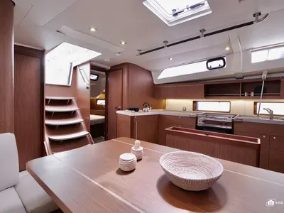 Galley of Arianna, a Beneteau Oceanis 46.1 sailboat at Tonnarella, Italy