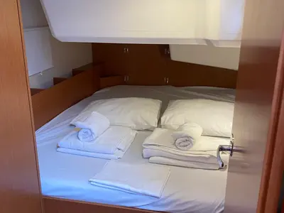 Cabin on Sirius As, a Bavaria C38 sailboat at Fethiye, Turkey