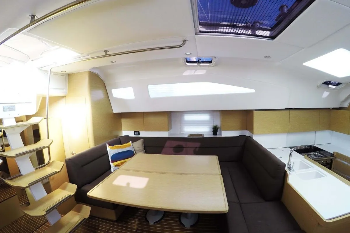 Salon of P & B, a Elan Impression 50 sailboat at Split, Croatia