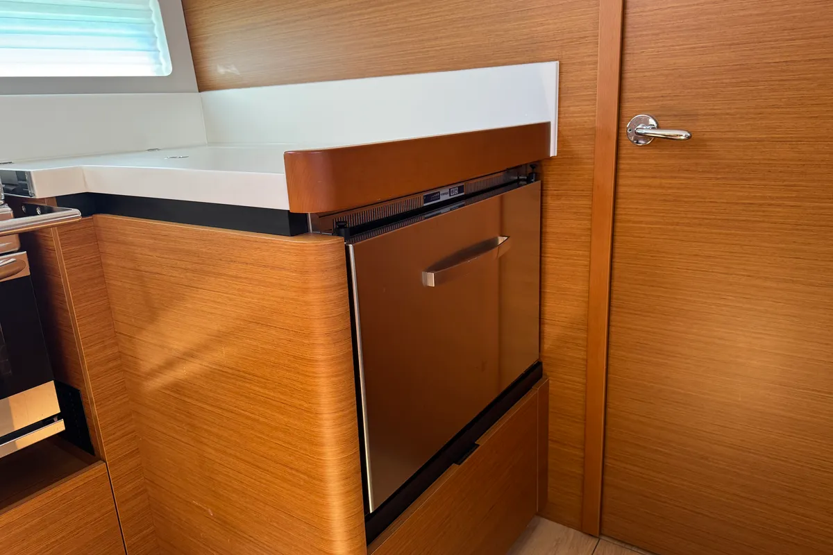Galley of Don Carlo, a Jeanneau Sun Odyssey 490 sailboat at Rodi Garganico, Italy