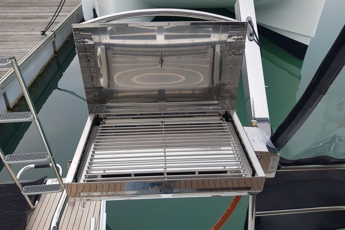 Deck of Zagara, a Fountaine Pajot Isla 40 catamaran at Municipal Unit of Lefkada, Greece