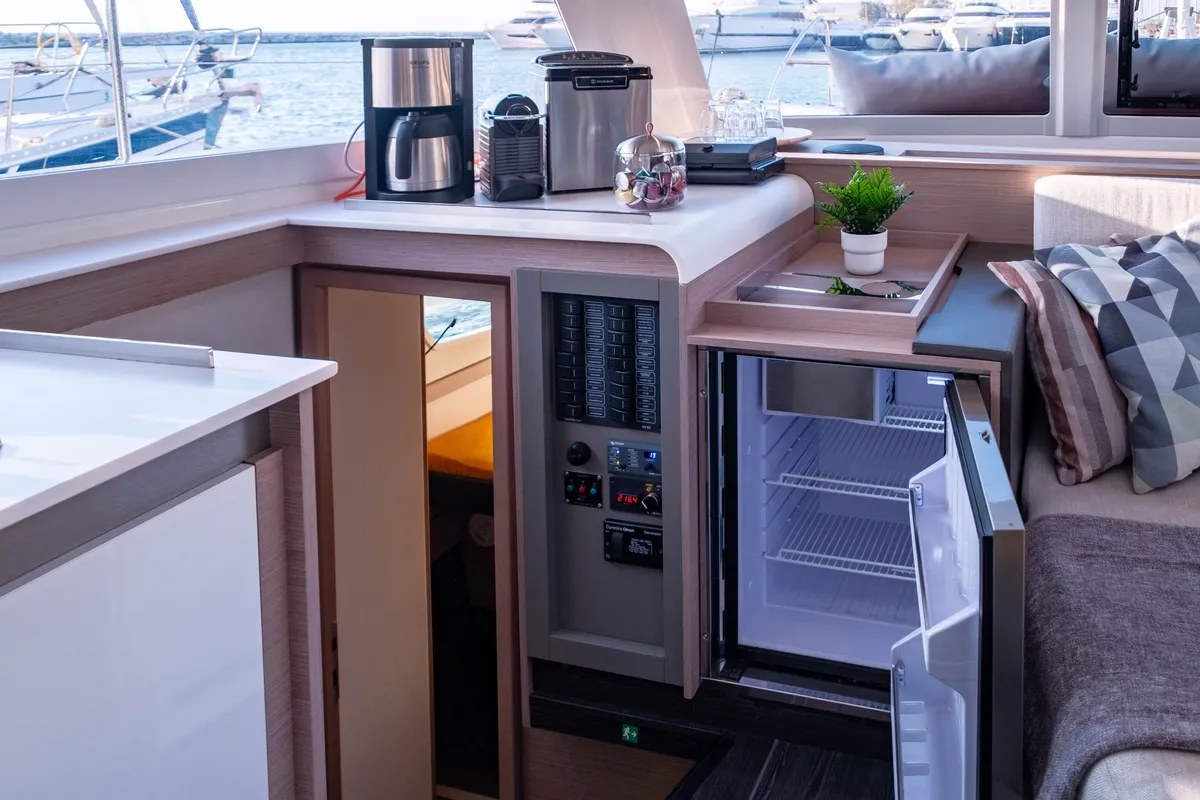 Galley of Zagara, a Fountaine Pajot Isla 40 catamaran at Municipal Unit of Lefkada, Greece