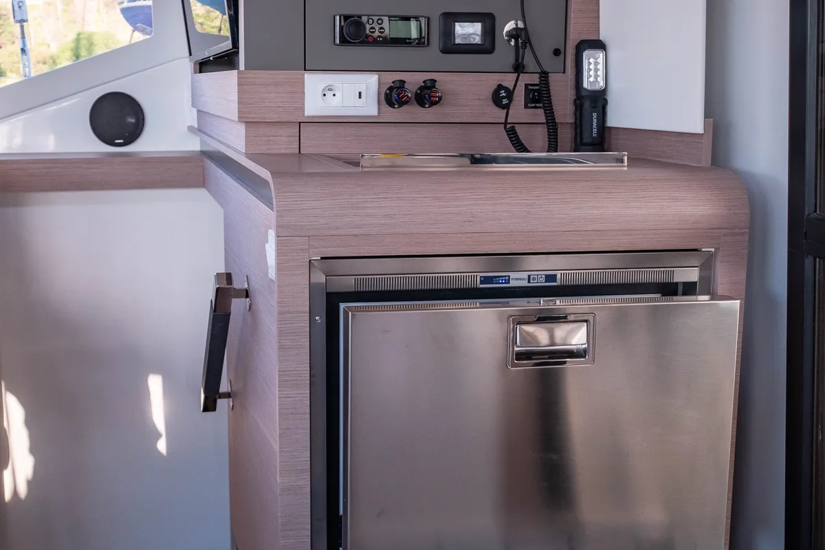Galley of Zagara, a Fountaine Pajot Isla 40 catamaran at Municipal Unit of Lefkada, Greece