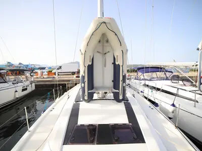 Deck of Zagara - Comfort Line, a Beneteau Oceanis 51.1 sailboat at Olbia, Italy