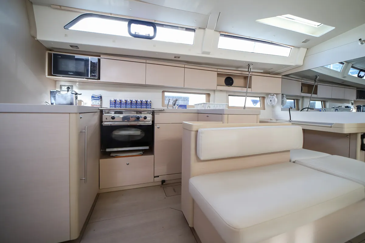 Galley of Zagara - Comfort Line, a Beneteau Oceanis 51.1 sailboat at Olbia, Italy