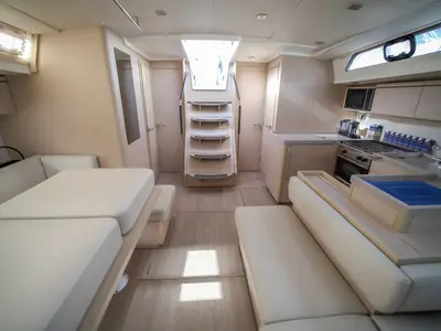 Salon of Zagara - Comfort Line, a Beneteau Oceanis 51.1 sailboat at Olbia, Italy