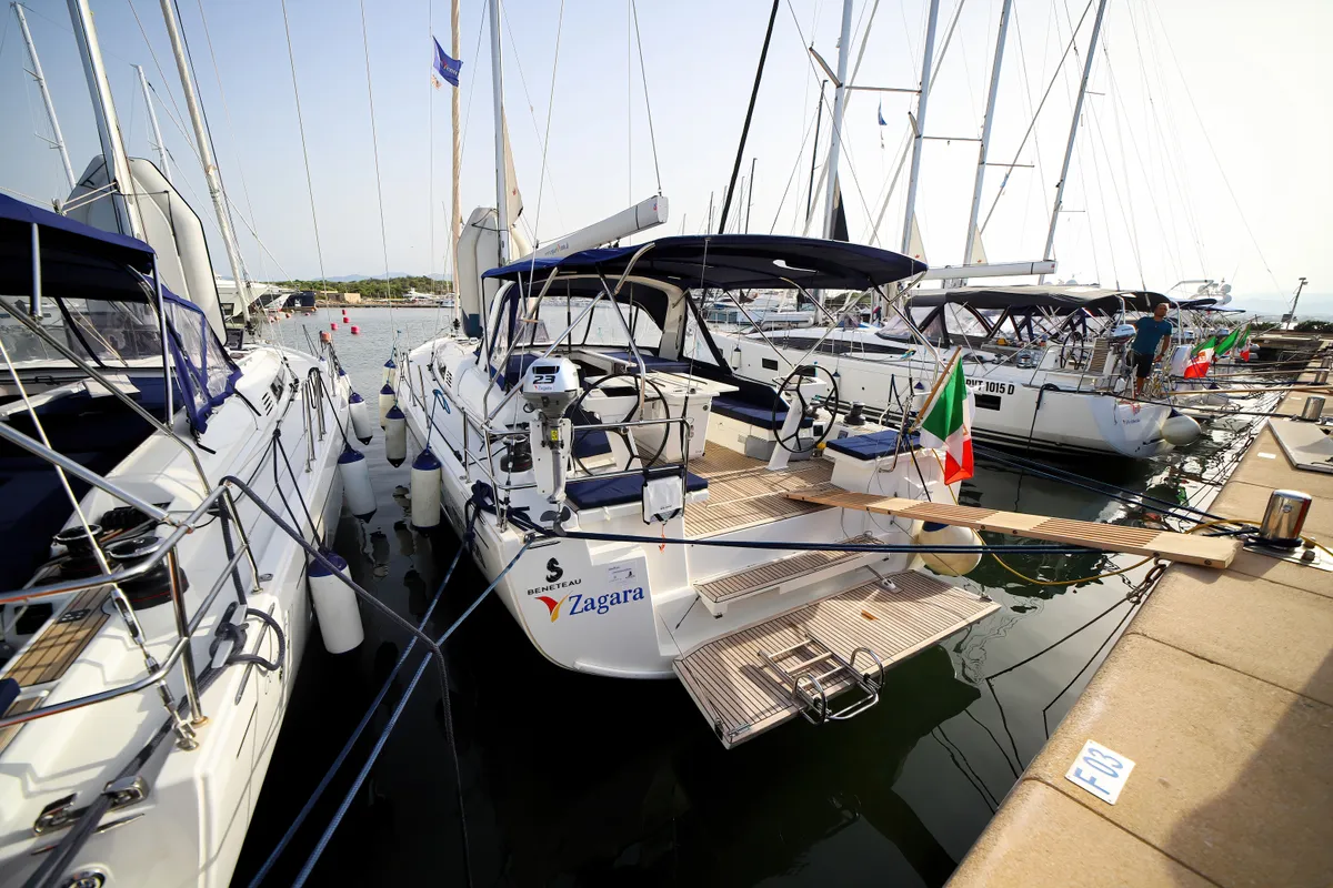 Exterior view of Zagara - Comfort Line, a Beneteau Oceanis 51.1 sailboat at Olbia, Italy