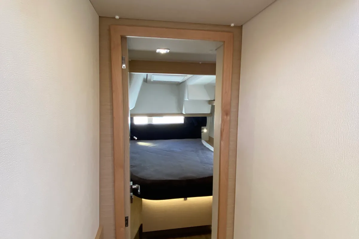Cabin on Papaya, a Fountaine Pajot Lucia 40 catamaran at Ibiza, Spain