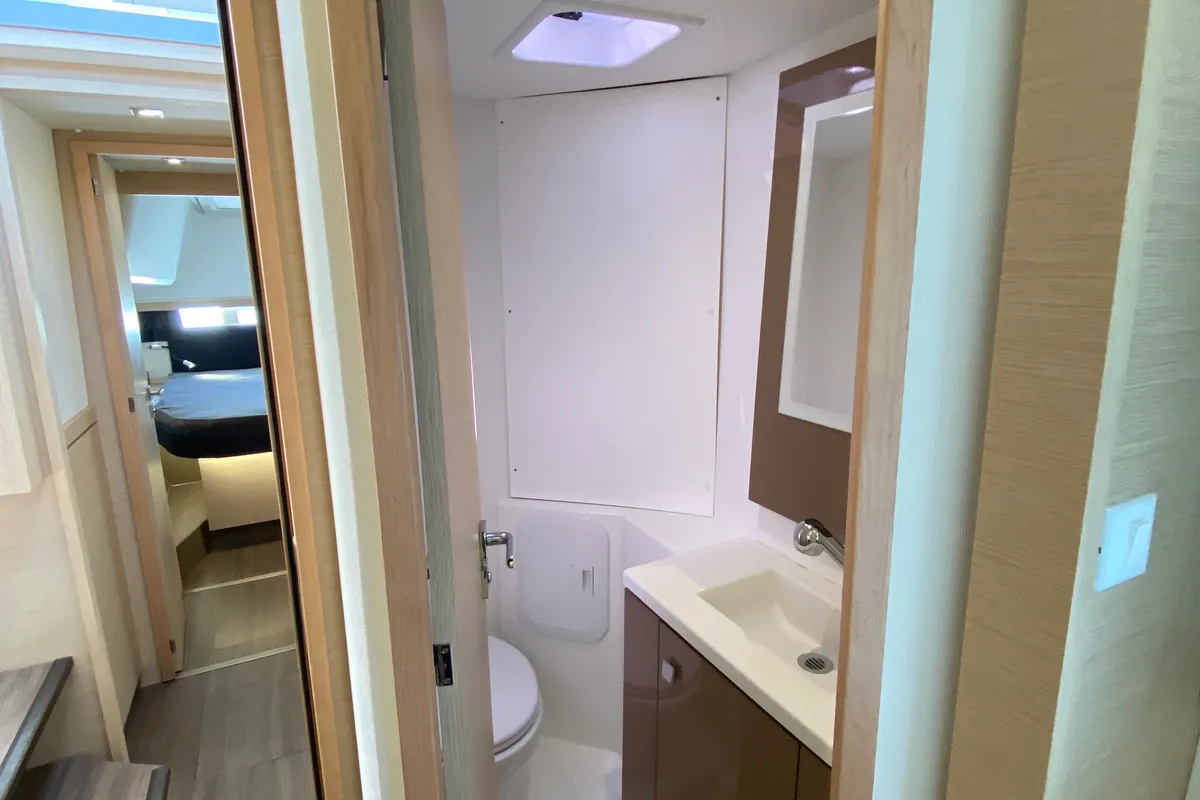 Head on Papaya, a Fountaine Pajot Lucia 40 catamaran at Ibiza, Spain