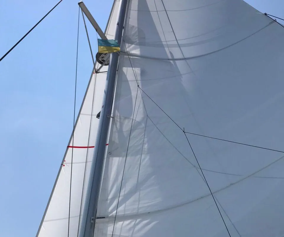Papaya, a Fountaine Pajot Lucia 40 catamaran at Ibiza, Spain