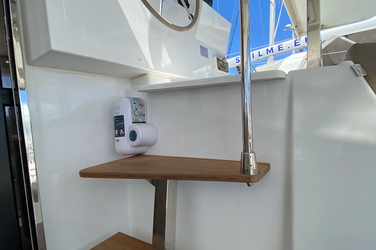 Papaya, a Fountaine Pajot Lucia 40 catamaran at Ibiza, Spain
