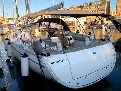 Exterior view of Given To Fly, a Bavaria Cruiser 51 sailboat at Zadar, Croatia