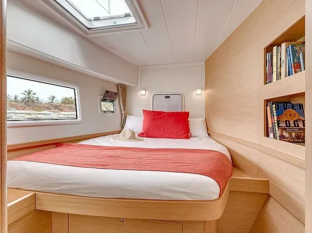 Cabin on Amfitrite, a Lagoon 42 catamaran at Grad Trogir, Croatia