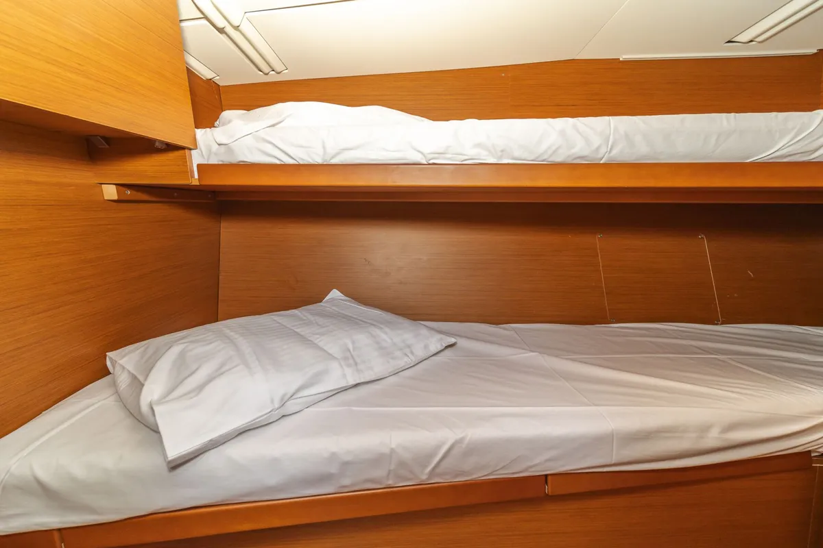 Cabin on Queens of Utrecht, a Jeanneau Sun Odyssey 490 sailboat at Municipal Unit of Ellomenos, Greece