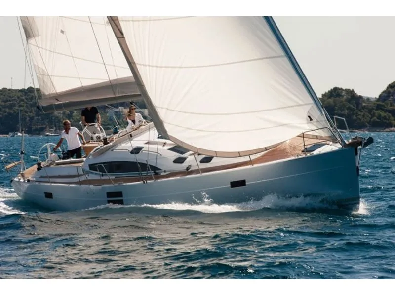 Exterior view of April, a Elan Impression 50 sailboat at Pirovac, Croatia