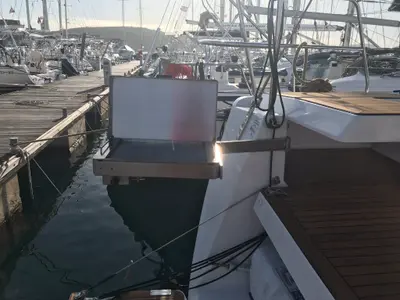 Deck of April, a Elan Impression 50 sailboat at Pirovac, Croatia