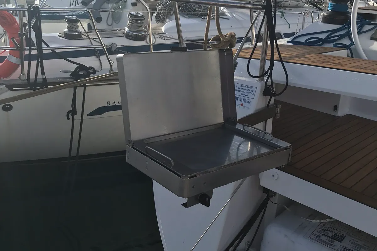 April, a Elan Impression 50 sailboat at Pirovac, Croatia