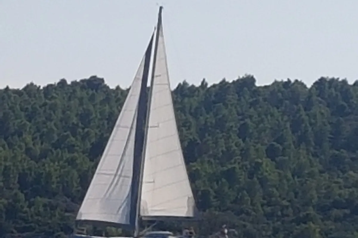 Exterior view of April, a Elan Impression 50 sailboat at Pirovac, Croatia