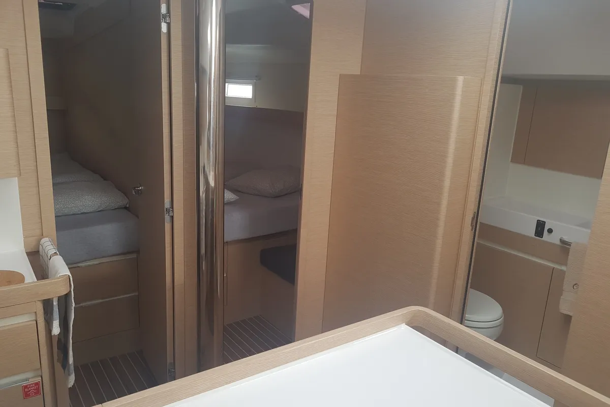 Cabin on April, a Elan Impression 50 sailboat at Pirovac, Croatia