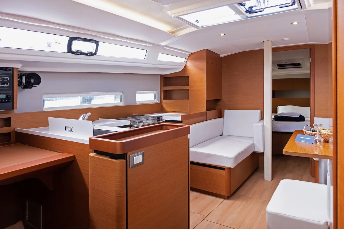 Galley of Sky Kiss, a Jeanneau Sun Odyssey 410 sailboat at Split, Croatia