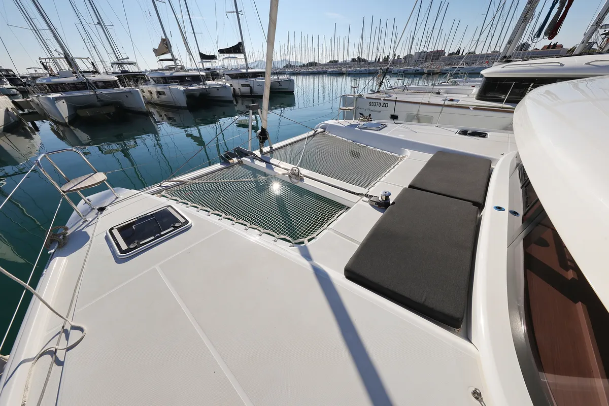 Deck of DEAR JOHN, a Lagoon 42 catamaran at Općina Sukošan, Croatia
