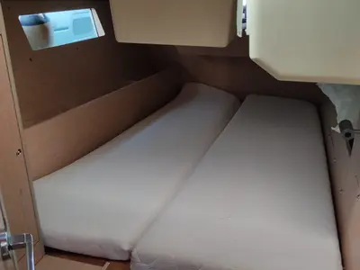 Cabin on Nina, a Beneteau Oceanis 41.1 sailboat at Salerno, Italy