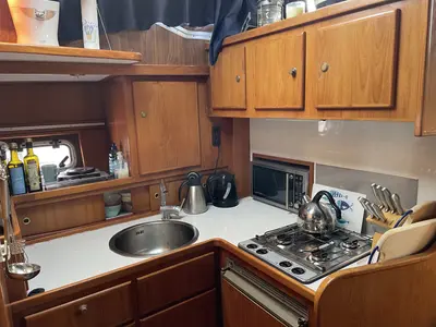 Galley of Jupiter, a Vri-Jon Contessa 45 motorboat at Heukelum, Netherlands