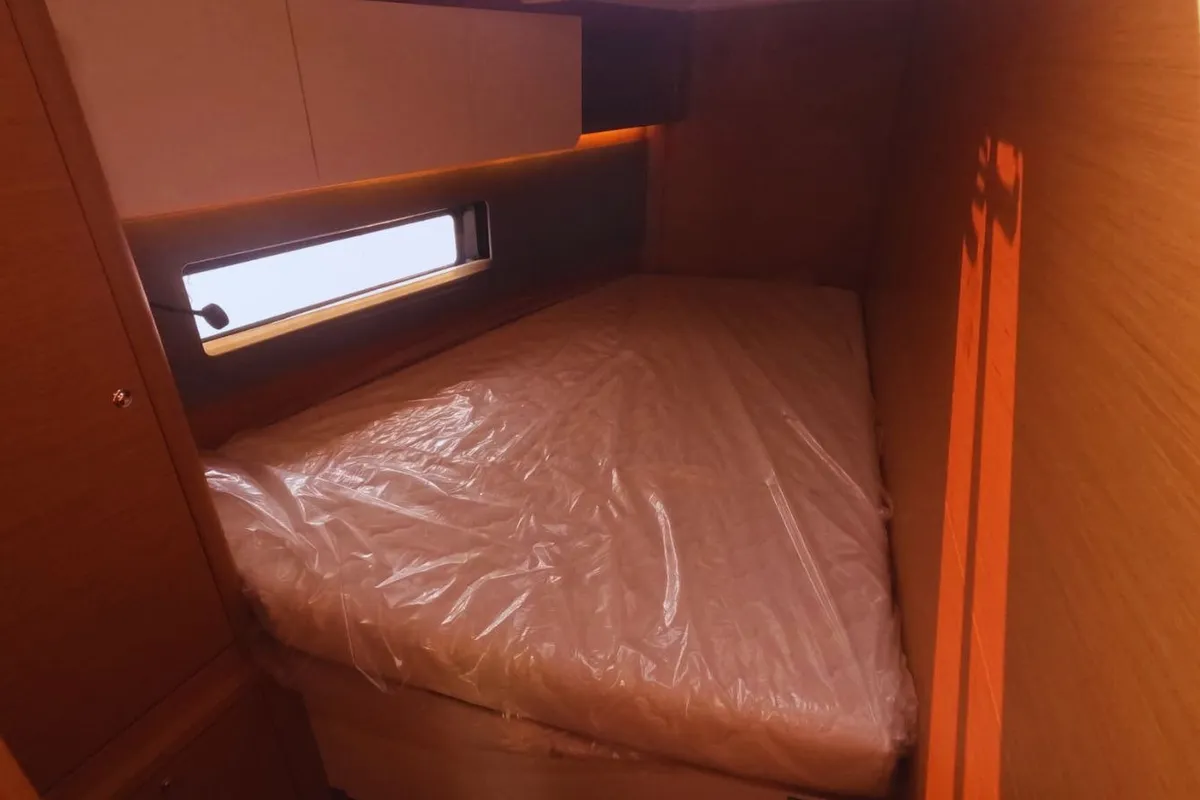 Cabin on Diomede, a Dufour 44 sailboat at Procida, Italy