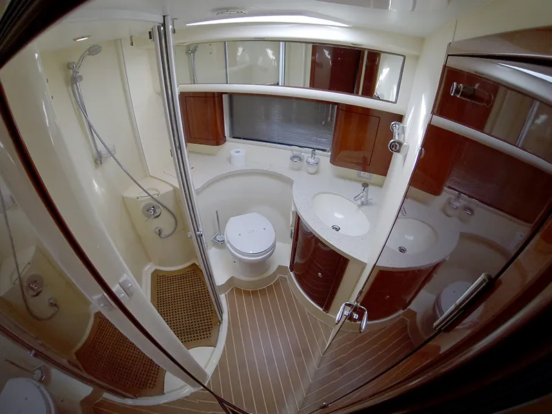 Head on Luna IV, a Fairline Phantom 50 motor yacht at Grad Šibenik, Croatia