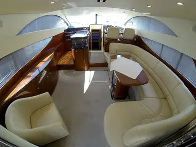 Salon of Luna IV, a Fairline Phantom 50 motor yacht at Grad Šibenik, Croatia