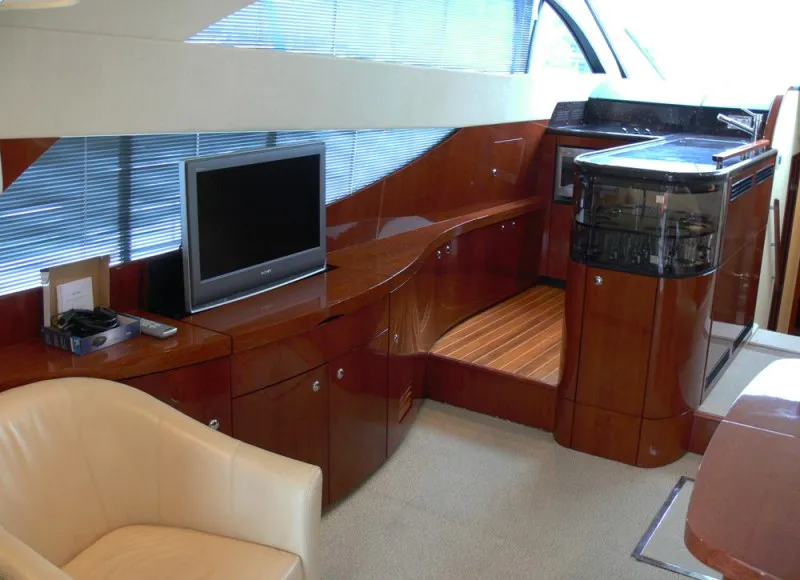 Salon of Luna IV, a Fairline Phantom 50 motor yacht at Grad Šibenik, Croatia