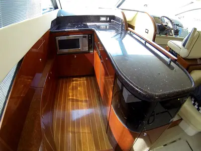 Galley of Luna IV, a Fairline Phantom 50 motor yacht at Grad Šibenik, Croatia