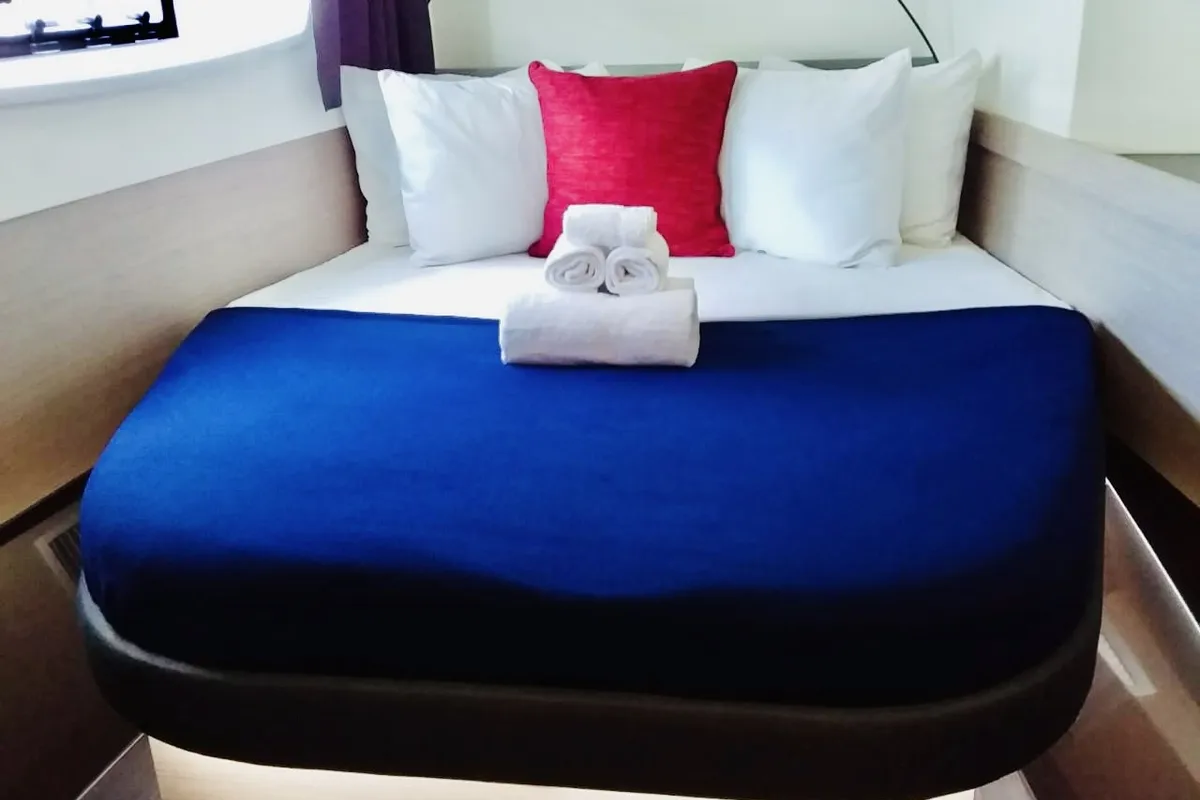 Cabin on Serene Blue, a Fountaine Pajot Astrea 42 Maestro catamaran at Chesapeake, United States