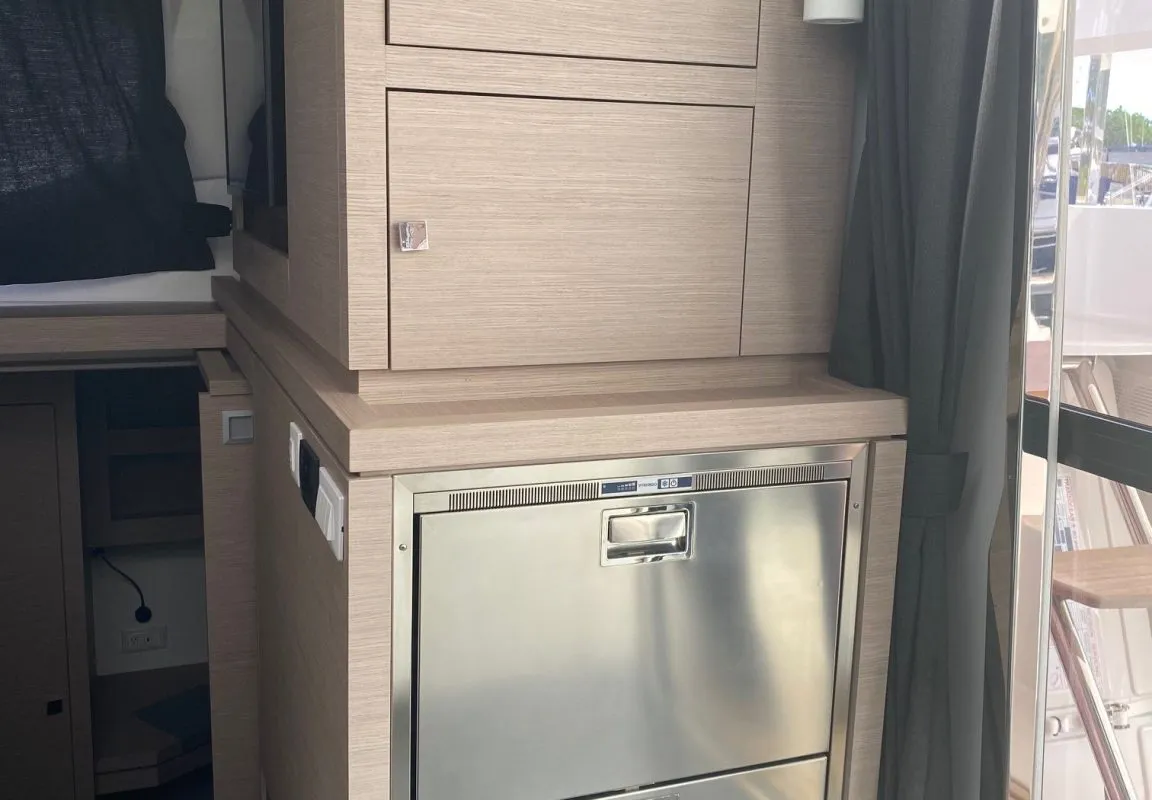 Galley of Serene Blue, a Fountaine Pajot Astrea 42 Maestro catamaran at Chesapeake, United States
