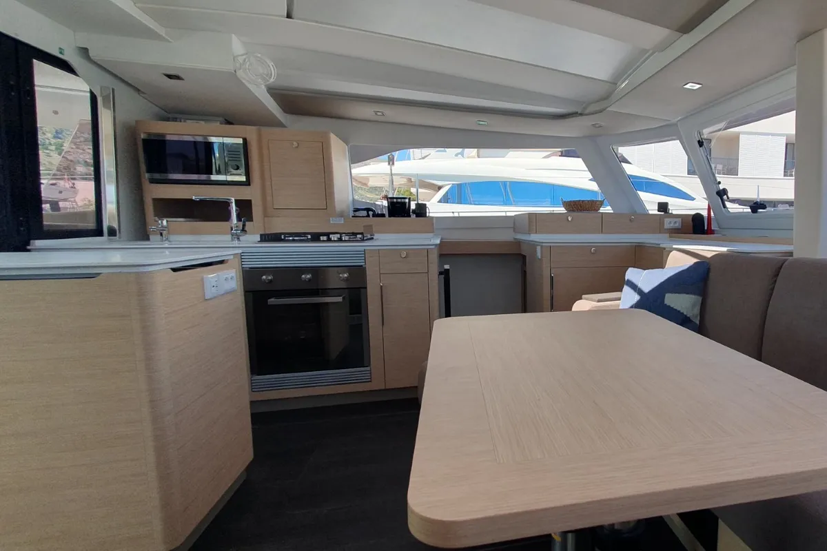 Skywalker, a Fountaine Pajot FP 44 Quatuor catamaran at Seget Donji, Croatia