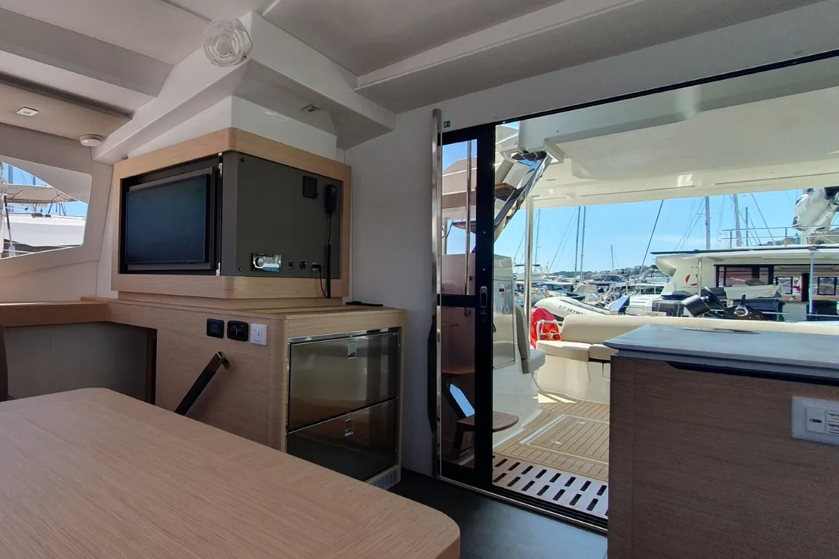 Skywalker, a Fountaine Pajot FP 44 Quatuor catamaran at Seget Donji, Croatia