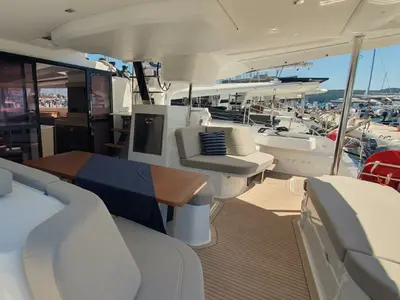 Skywalker, a Fountaine Pajot FP 44 Quatuor catamaran at Seget Donji, Croatia