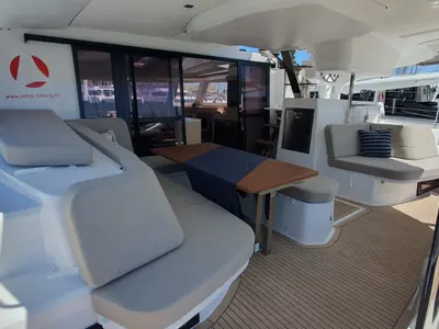 Skywalker, a Fountaine Pajot FP 44 Quatuor catamaran at Seget Donji, Croatia
