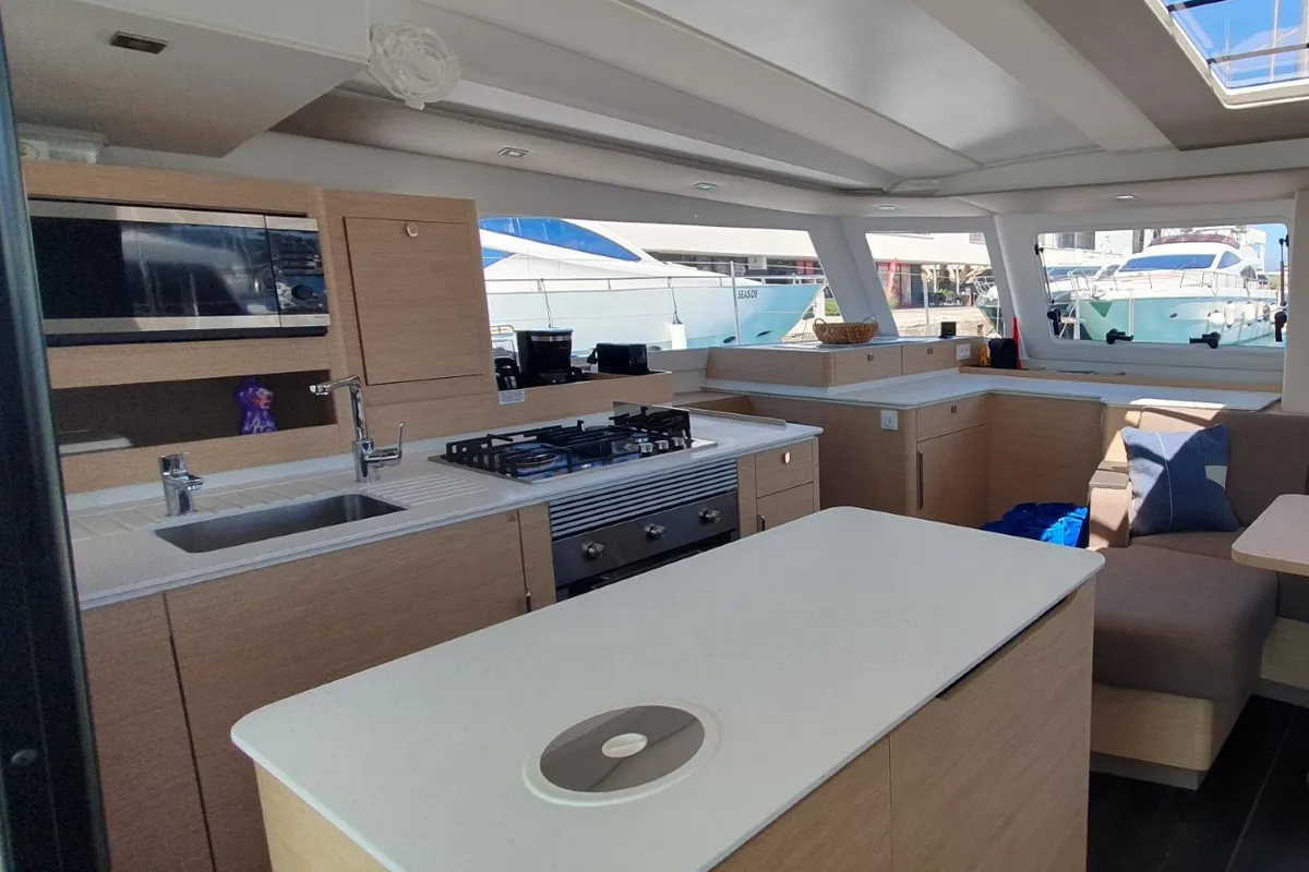 Skywalker, a Fountaine Pajot FP 44 Quatuor catamaran at Seget Donji, Croatia