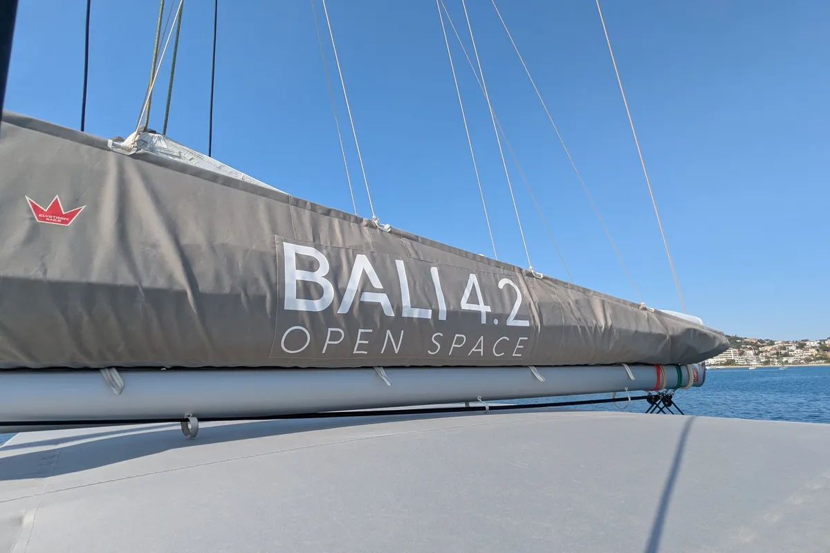 Leo, a Bali 4.2 catamaran at Lavreotiki Municipal Unit, Greece