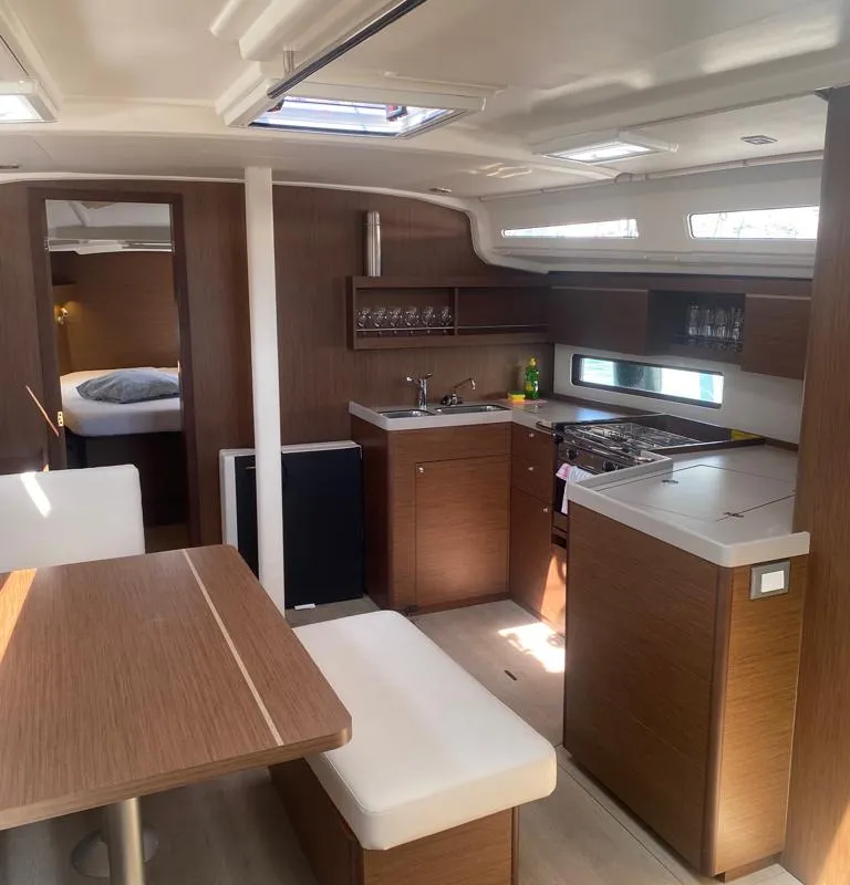 Salon of Kiki, a Beneteau Oceanis 40.1 sailboat at Općina Rogoznica, Croatia