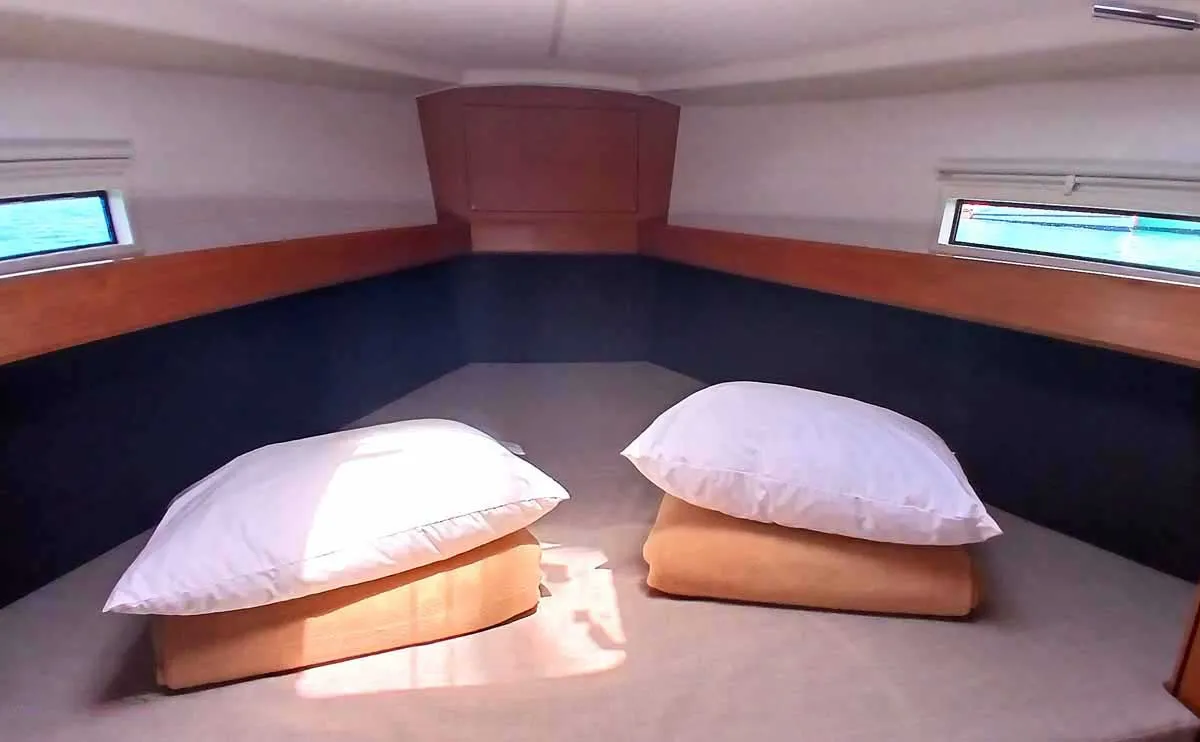 Cabin on Xenia, a Bavaria Cruiser 37 sailboat at Municipal Unit of Lefkada, Greece