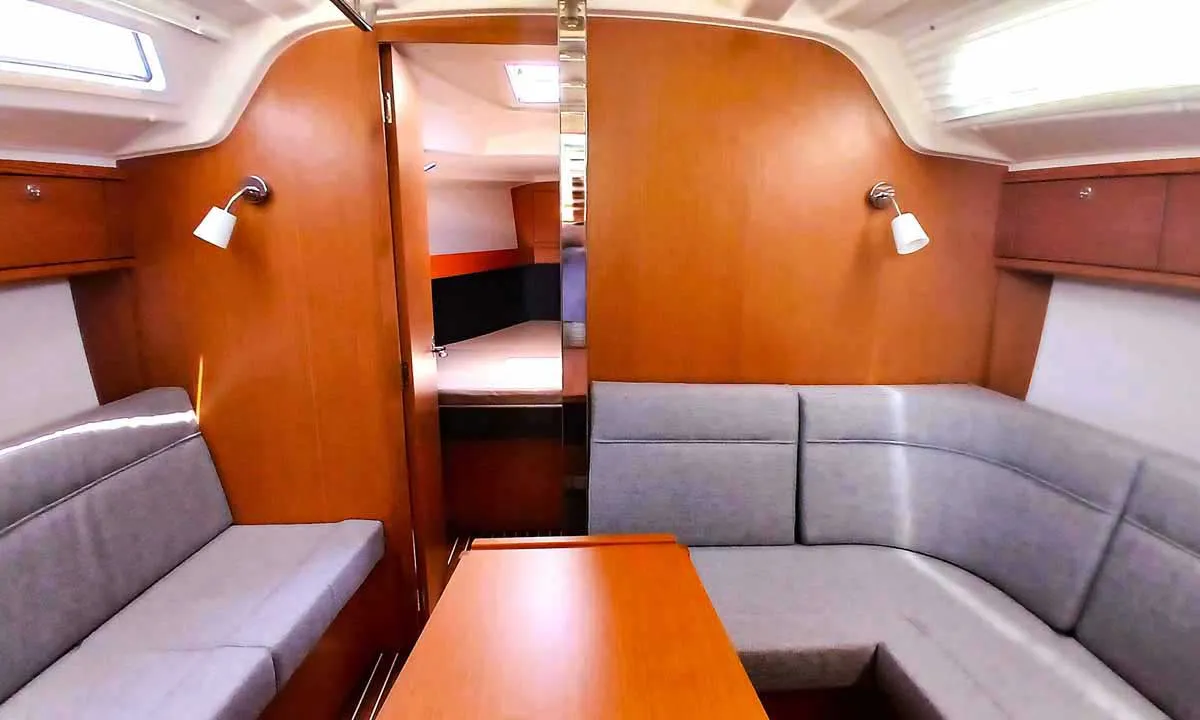 Salon of Xenia, a Bavaria Cruiser 37 sailboat at Municipal Unit of Lefkada, Greece