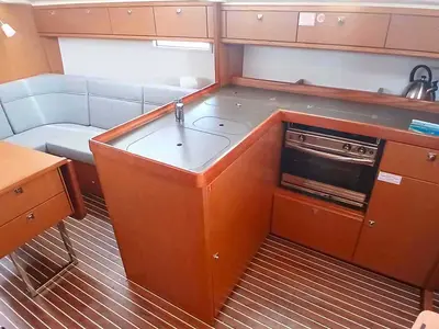 Galley of Xenia, a Bavaria Cruiser 37 sailboat at Municipal Unit of Lefkada, Greece