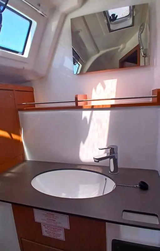 Head on Xenia, a Bavaria Cruiser 37 sailboat at Municipal Unit of Lefkada, Greece