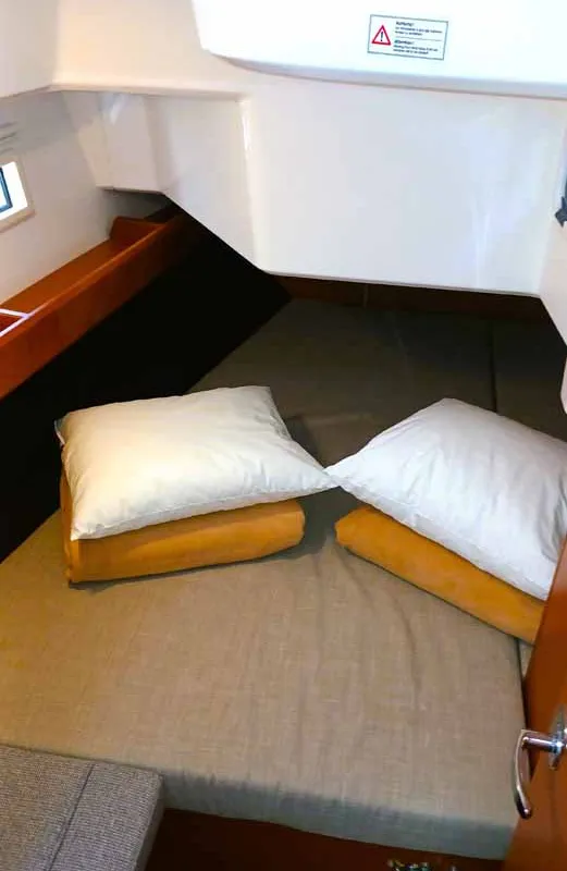 Cabin on Xenia, a Bavaria Cruiser 37 sailboat at Municipal Unit of Lefkada, Greece