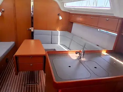Salon of Xenia, a Bavaria Cruiser 37 sailboat at Municipal Unit of Lefkada, Greece